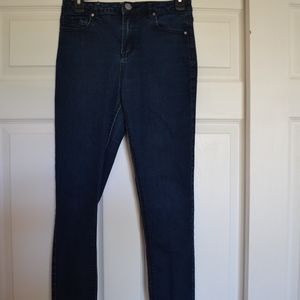 High rise dark wash jeans
